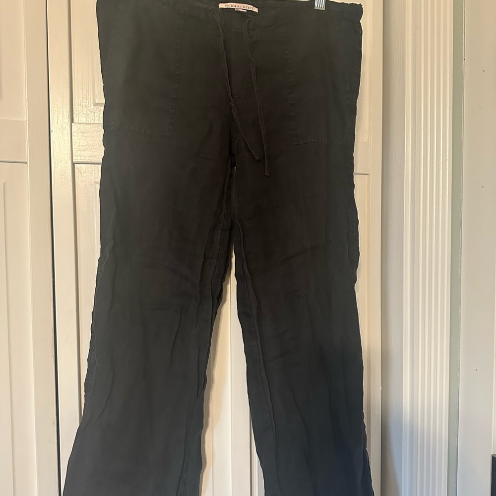 Victoria Secret Black Linen Pants